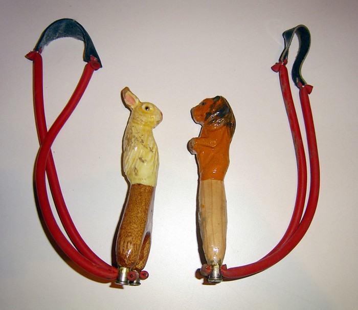 "Animal Catapults" by Simon Lee; mixed media, 16cm x 7cm x 4cm; (c) Daniel Baker