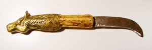 "Peg knife" by Frank Smith; mixed media;  20cm x 2cm x 3cm; (c) Daniel Baker